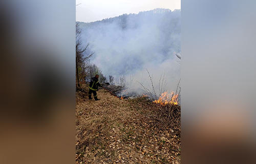 Gašenje požara na otvorenom u Trgovištu, Tutinu, Lebanu i Prijepolјu